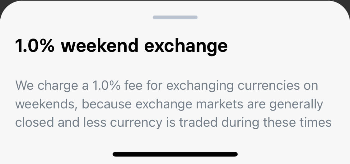 revolut weekend exchange